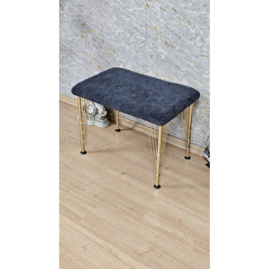 Tedy Kumaşlı 60 Cm X 40 Cm Gold Telli Ayak Oturak