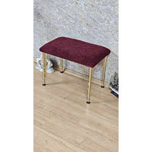 Tedy Kumaşlı 60 Cm X 40 Cm Gold Telli Ayak Oturak