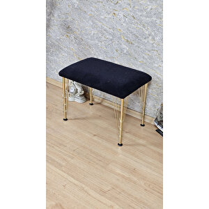 Tedy Kumaşlı 60 Cm X 40 Cm Gold Telli Ayak Oturak