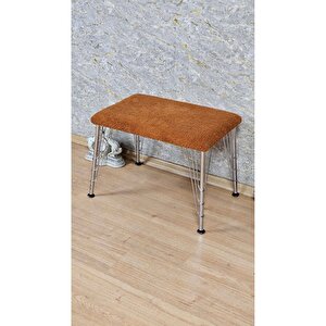 Tedy Kumaşlı 60 Cm X 40 Cm Krom Telli Ayak Oturak