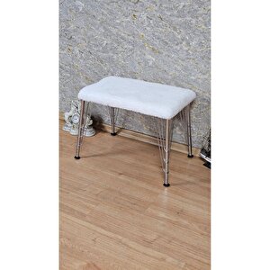 Tedy Kumaşlı 60 Cm X 40 Cm Krom Telli Ayak Oturak