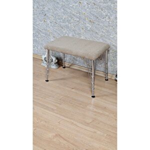 Tedy Kumaşlı 60 Cm X 40 Cm Krom Telli Ayak Oturak