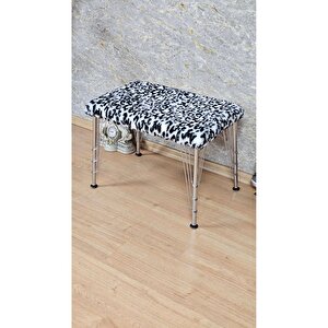 Tedy Kumaşlı 60 Cm X 40 Cm Krom Telli Ayak Oturak