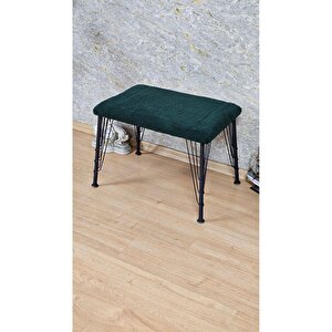 Tedy Kumaşlı 60 Cm X 40 Cm Siyah Telli Ayak Oturak