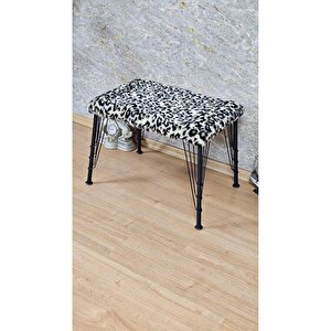 Tedy Kumaşlı 60 Cm X 40 Cm Siyah Telli Ayak Oturak