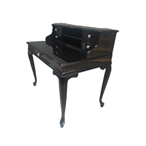 Çalışma Masa St18447 Klasik Model Siyah Kayın Aslan Ayak Porselen Kulp El Yapım