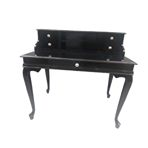 Çalışma Masa St18447 Klasik Model Siyah Kayın Aslan Ayak Porselen Kulp El Yapım