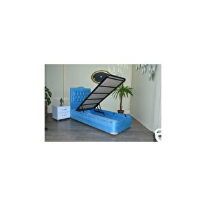 Baza-başlık 18226 Taytüy Turkuaz Renk Kumaş Metal Çelik Baza 100*200 El Yapım