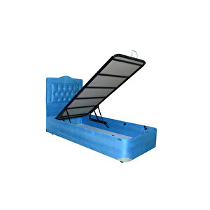 Baza-başlık 18226 Taytüy Turkuaz Renk Kumaş Metal Çelik Baza 100*200 El Yapım