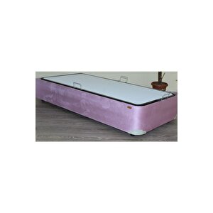 Baza 18227 Tay Tüy Pembe Kumaş Metal Transmisyon Çelik Baza 120*200cm El Yapım