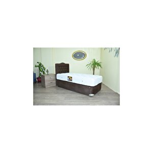 Baza Başlık Yatak 18236 Taytüy Kahve Metal Baza Full Ort Yatak 120*200 El Yapım