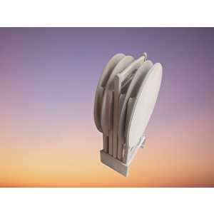 Zigon Sehpa Oval Çanta Ham Ahşap Mdf İnce Torna Ayak Ve Gövde El Yapım