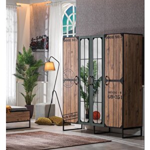Dolap Urlu 18381 Loft Model İnavasyon Ürün 4kapı Metal Yüksek Ayak Kalite Malzeme