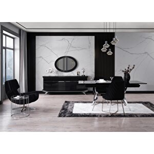 Masarati̇ Gümüş Mdf Yemek Odasi