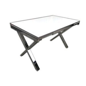 Masa 18120 Model Metal Nikelaj X Ayak Glosspan Tabla Yan Açılır El Yapım