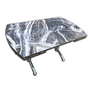 Masa 18122 Japon Ayak Model Metal Nikelaj Japon Kelebek Gri̇ Yan Açılır El Yapım