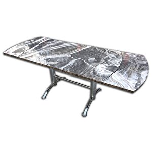 Masa 18122 Japon Ayak Model Metal Nikelaj Japon Kelebek Gri̇ Yan Açılır El Yapım