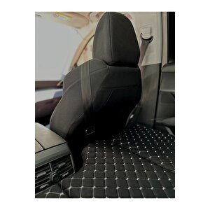 - Oto Arka Koltuk Yatak 70*130 Cm - Siyah Tay Tüyü Kumaş