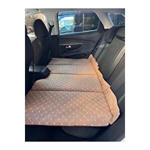 Oto Arka Koltuk Yatak 70*130 Cm - Kahverengi Tay Tüyü Kumaş