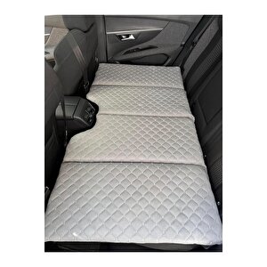 - Oto Arka Koltuk Yatak 70*130 Cm - Gümüş Gri Tay Tüyü