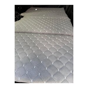 - Oto Arka Koltuk Yatak 70*130 Cm - Gümüş Gri Tay Tüyü