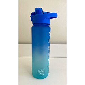 1000 Ml Tritan Motivasyonlu Su Matarası Süzgeçli (parlament Mavi̇-turkuaz Yeşi̇l)