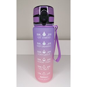 650 Ml Tritan Motivasyonlu Su Matarası (li̇la - Pembe)