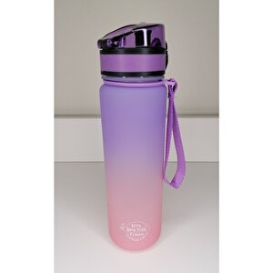 650 Ml Tritan Motivasyonlu Su Matarası (li̇la - Pembe)