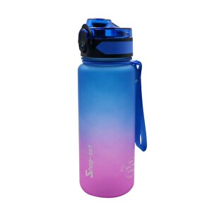 500ml Tritan Motivasyonlu Su Matarası Çift Renk Softtouch (lacivert-pembe)