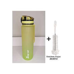Thestorex 1000 Ml Tritan Motivasyonlu Su Matarası (neon Sari - Neon Yeşi̇l) Star Collection 657515