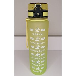 Thestorex 1000 Ml Tritan Motivasyonlu Su Matarası (neon Sari - Neon Yeşi̇l) Star Collection 657515