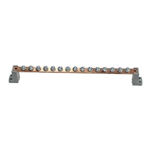 20x4mm, 15 Civatalı Ayaklı Bakır Bara 250a