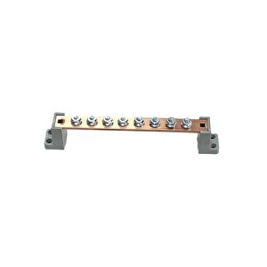 20x4mm, 8 Civatalı Ayaklı Bakır Bara 250a