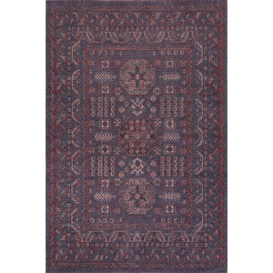 Antik 1113 Klasik Vintage Salon Halısı Mor Retro Mutfak Halısı Tozumaz İnce Makine Halısı