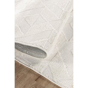 Mazza 7004 Krem Yumuşak Dokulu Modern Salon Mutfak Koridor Halısı Tozumaz Makine Halısı 160x230 cm