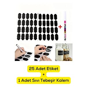 25 Adet Kavanoz Baharat Kalemli sticker etiketi Mit1102