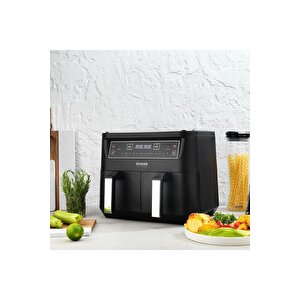 Fit Fry Dual Airfryer Sıcak Hava Fritözü Siyah