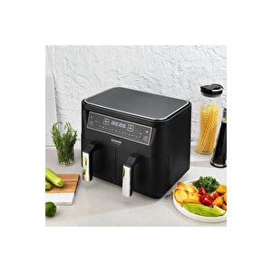 Fit Fry Dual Airfryer Sıcak Hava Fritözü Siyah