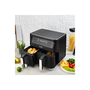 Fit Fry Dual Airfryer Sıcak Hava Fritözü Siyah