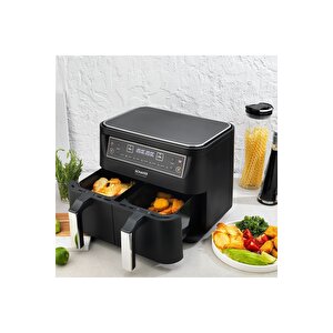 Fit Fry Dual Airfryer Sıcak Hava Fritözü Siyah