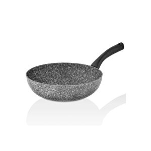 Ultra 5 Parça Fonksiyonel Granit Tava Seti Gri ( Tava -sahan-wok-krep Set)