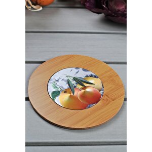 Fame Kitchen 3 Adet Bambu Yuvarlak Dekorlu Nihale