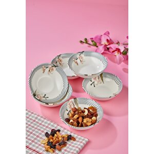 Büyük Boy 6 Lı 13 Cm Porselen Servis Sunum Ikramlık Çerezlik Kase