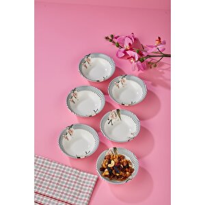 Büyük Boy 6 Lı 13 Cm Porselen Servis Sunum Ikramlık Çerezlik Kase