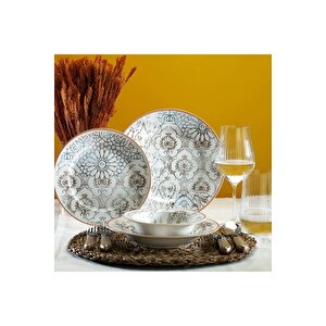 Blanch Yemek Takımı-24 Prç.-kahverengi