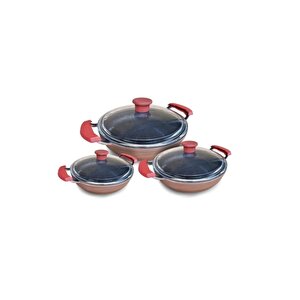 Döküm Alya 3lü Sahan Set