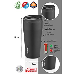 0,40 Ml Çift Kat Paslanmaz Çelik Termos ( Çay Kahve Piknik Kamp Outdoor Ofis Otel Kafe Okul )