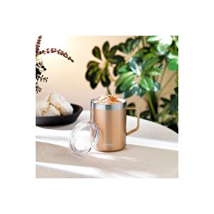 Iron Man Kupa Termos 350 Ml-pembe Altın
