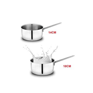 Held Çelik İndüksiyon Uyumlu İkili Kaçerola Set 14 Cm-18 Cm