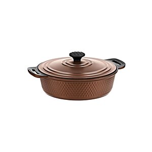 Trıana - 3536 - 7 Parça Biogranit, Döküm, Tencere , Tava, Çeyiz Seti - Bronz Renk